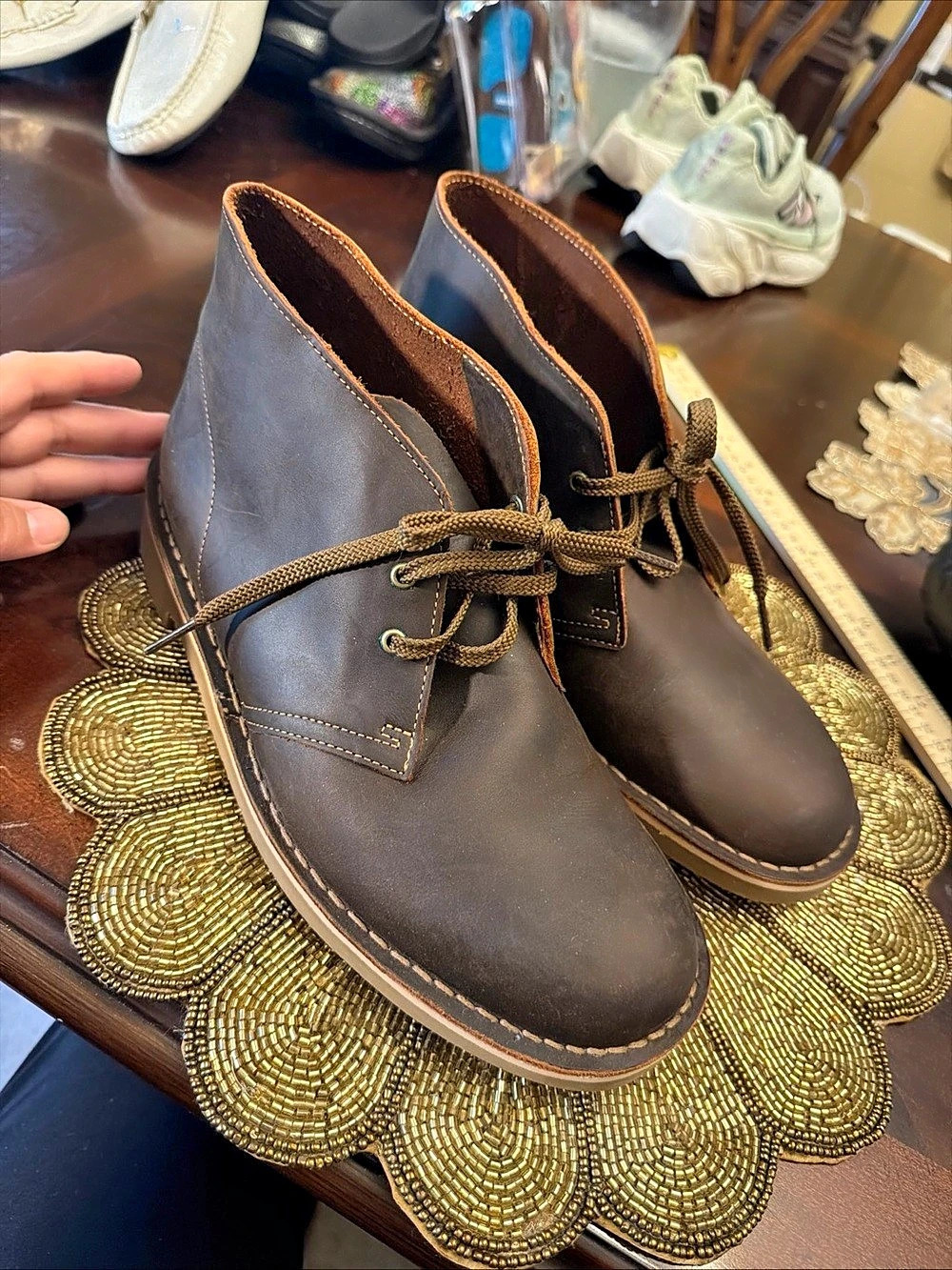 Clarks Desert Boot Leather Chukka Boots US 7.5 Brown